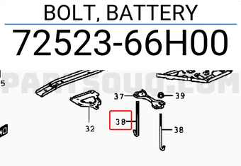 Suzuki 7252366H00 BOLT, BATTERY