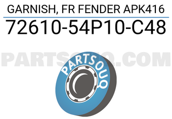 Suzuki 7261054P10C48 GARNISH, FR FENDER APK416