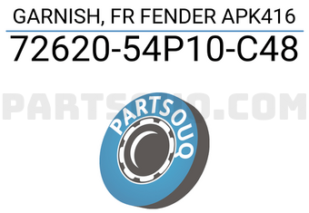 Suzuki 7262054P10C48 GARNISH, FR FENDER APK416