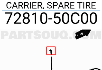 Suzuki 7281050C00 CARRIER, SPARE TIRE