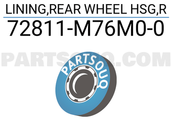 Suzuki 72811M76M00 LINING,REAR WHEEL HSG,R