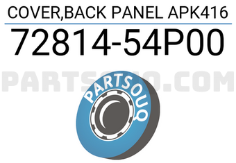 Suzuki 7281454P00 COVER,BACK PANEL APK416