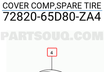 Suzuki 7282065D80ZA4 COVER COMP,SPARE TIRE