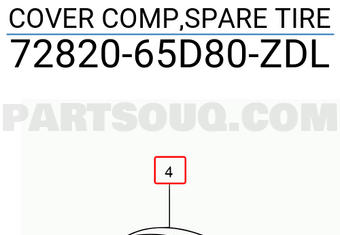 Suzuki 7282065D80ZDL COVER COMP,SPARE TIRE