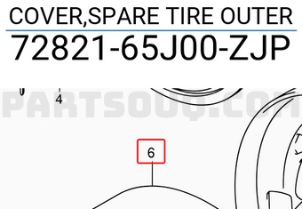 Suzuki 7282165J00ZJP COVER,SPARE TIRE OUTER