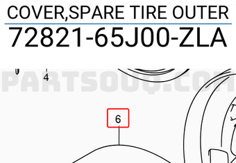 Suzuki 7282165J00ZLA COVER,SPARE TIRE OUTER
