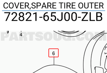 Suzuki 7282165J00ZLB COVER,SPARE TIRE OUTER