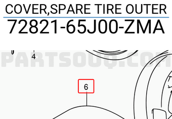 Suzuki 7282165J00ZMA COVER,SPARE TIRE OUTER