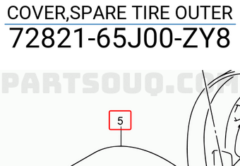 Suzuki 7282165J00ZY8 COVER,SPARE TIRE OUTER