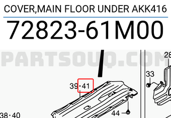Suzuki 7282361M00 COVER,MAIN FLOOR UNDER AKK416