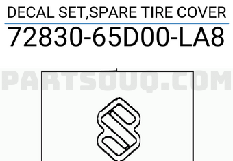 Suzuki 7283065D00LA8 DECAL SET,SPARE TIRE COVER