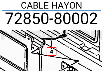 Suzuki 7285080002 CABLE HAYON