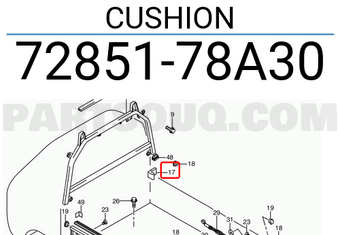 Suzuki 7285178A30 CUSHION