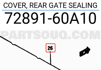 Suzuki 7289160A10 COVER, REAR GATE SEALING