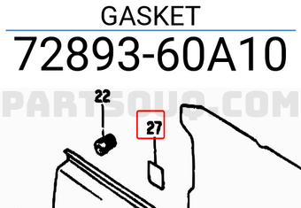 Suzuki 7289360A10 GASKET