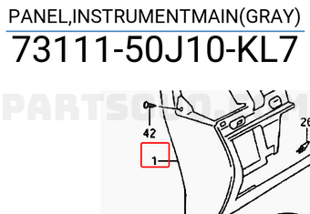 Suzuki 7311150J10KL7 PANEL,INSTRUMENTMAIN(GRAY)