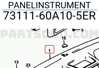 Suzuki 7311160A105ER PANELINSTRUMENT