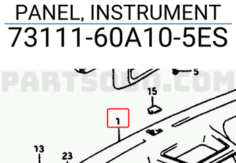 Suzuki 7311160A105ES PANEL, INSTRUMENT