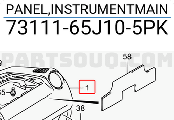 Suzuki 7311165J105PK PANEL,INSTRUMENTMAIN