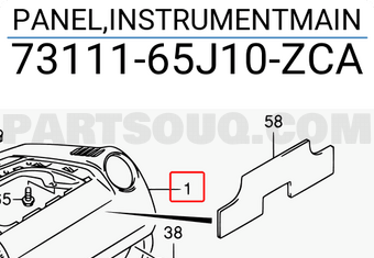 Suzuki 7311165J10ZCA PANEL,INSTRUMENTMAIN