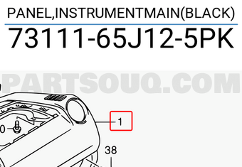 Suzuki 7311165J125PK PANEL,INSTRUMENTMAIN(BLACK)
