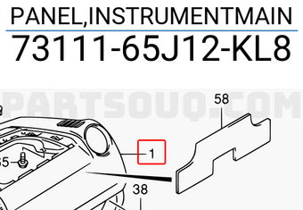 Suzuki 7311165J12KL8 PANEL,INSTRUMENTMAIN