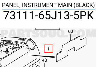 Suzuki 7311165J135PK PANEL, INSTRUMENT MAIN (BLACK)