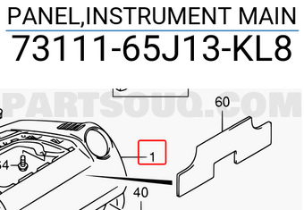 Suzuki 7311165J13KL8 PANEL,INSTRUMENT MAIN