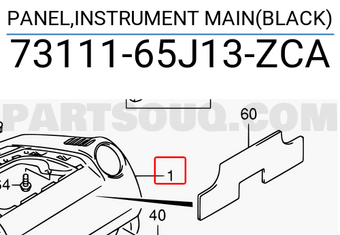 Suzuki 7311165J13ZCA PANEL,INSTRUMENT MAIN(BLACK)