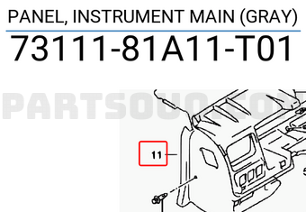 Suzuki 7311181A11T01 PANEL, INSTRUMENT MAIN (GRAY)