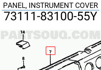 Suzuki 731118310055Y PANEL, INSTRUMENT COVER