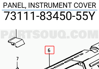 Suzuki 731118345055Y PANEL, INSTRUMENT COVER