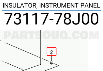 Suzuki 7311778J00 INSULATOR, INSTRUMENT PANEL
