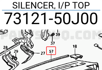 Suzuki 7312150J00 SILENCER, I/P TOP