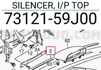 Suzuki 7312159J00 SILENCER, I/P TOP