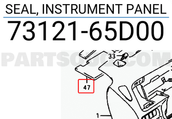Suzuki 7312165D00 SEAL, INSTRUMENT PANEL