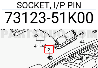 Suzuki 7312351K00 SOCKET, I/P PIN