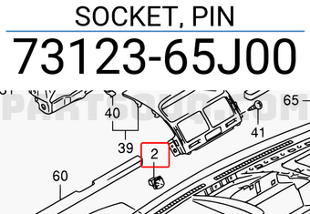 Suzuki 7312365J00 SOCKET, PIN
