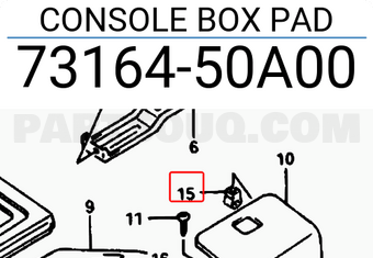 Suzuki 7316450A00 CONSOLE BOX PAD