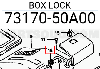 Suzuki 7317050A00 BOX LOCK