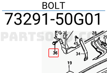 Suzuki 7329150G01 BOLT