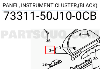 Suzuki 7331150J100CB PANEL, INSTRUMENT CLUSTER,(BLACK)