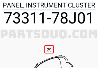 Suzuki 7331178J01 PANEL, INSTRUMENT CLUSTER