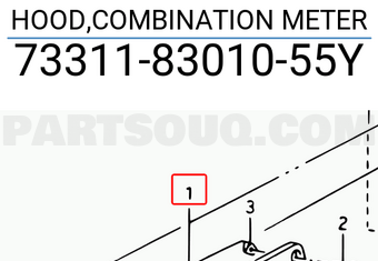 Suzuki 733118301055Y HOOD,COMBINATION METER