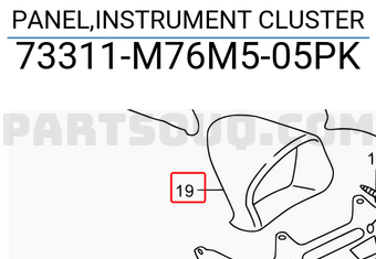 Suzuki 73311M76M505PK PANEL,INSTRUMENT CLUSTER