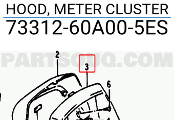 Suzuki 7331260A005ES HOOD, METER CLUSTER