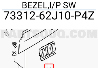 Suzuki 7331262J10P4Z BEZEL,I/P SW