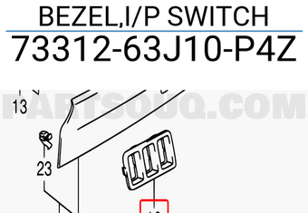 Suzuki 7331263J10P4Z BEZEL,I/P SWITCH