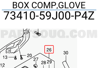 Suzuki 7341059J00P4Z BOX COMP,GLOVE