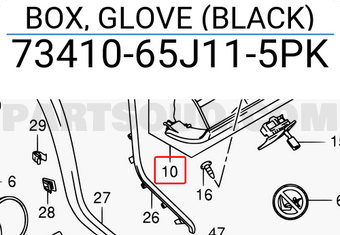 Suzuki 7341065J115PK BOX, GLOVE (BLACK)